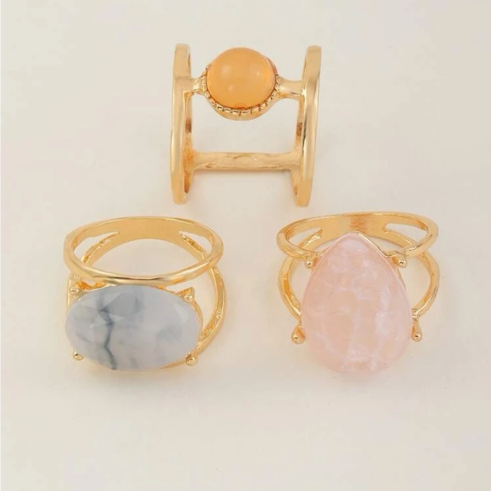 Textured Stone Decor Ring - Picture 5 of 7